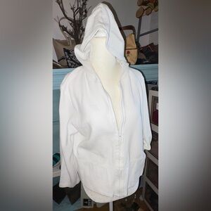 Eileen Fisher Cream Teddy Jacket with Hood